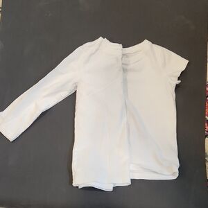 Primary Kids Long And Short Sleeve Tees in White (1 Set Of 2)